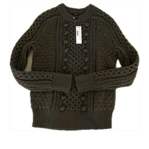 J. Crew Olive Green Cable Knit Sweater